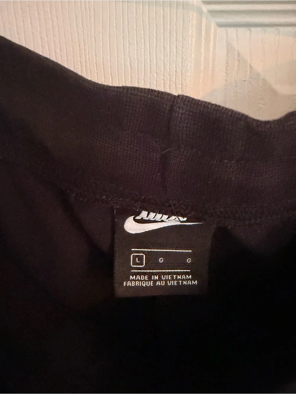 Nike Black Sweatpants with White Swoosh